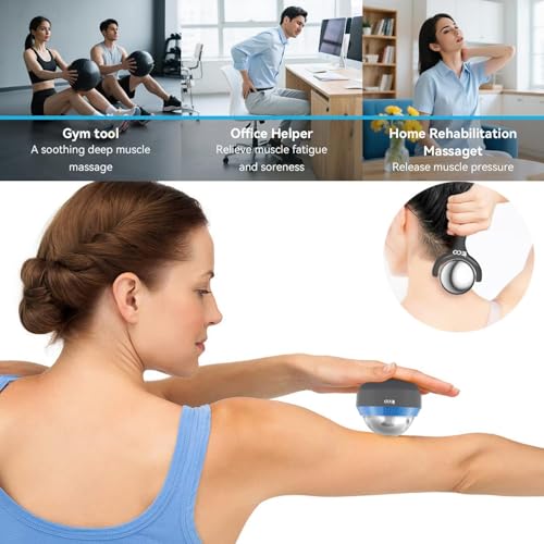 iECO Cold Massage Roller Ball - Ice Roller Ball for Muscles Deep Tissue, Cold & Heat Therapy, Plantar Fasciitis Roller - color: Blue+black