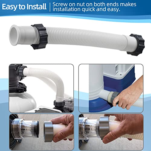 11535 Pool Sand Filter Pump Hose, 1.5" Pool Pump Hose Replacement for Intex | 16 Inch Sand Filter Interconnecting Hose Kit for Intex Sand Filter Pumps & Saltwater Systems 26371CA 26371EH 28647EG