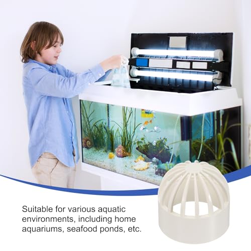 PATIKIL 1.6 Inch (40mm) Fish Cover Permeable Cap, 4 Pcs PVC Breathable Cap Aquarium Guard Fish Tank Intake Cover, White - color: White, size: 1.6Inch(40mm)
