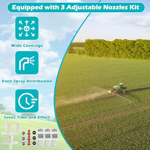 Spray Boom Repair Kit Include 8001-VS Tips Screens Clamps,Cross and | Elbows Nozzle Body (11/16" MPS x 3/8"HB)，Retaining Nut and Nozzle Cap (11/16" FPS) ，Tip Strainer and Boom Clamps 1" Square