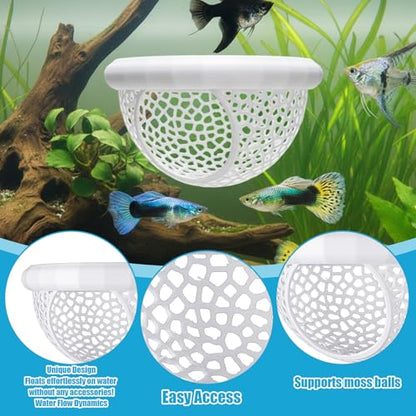 Yolev Floating Betta Hide, Shrimp Cave, Aquarium Hammock, Feeder, and Safe Resting Spot, Betta Fish Tank Accessories for Stress-Free Fish Tanks