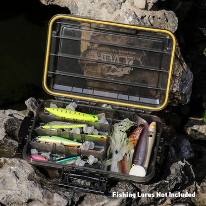 RUNCL Fishing Tackle Box, Waterproof Tray for Jigs Lures, Thicker Floating Tackle Utility Box with Adjustable Dividers, 3600/3700/Large 3700 Size - color: 1PC 3600