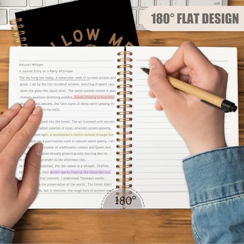 WUCHJ Black Retro Fish Christian Notebook,Black Boys Religious Notebook, Matthew 4:19 Bible Verse Journal, Religious Scripture Spiral Notebook Journal for Note Taking, Christian Faith Based Gifts for Women Men, 5.5x8.3 Inch - color: black and yellow follo