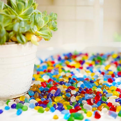 Sea Glass Pebbles 6–9mm – Frosted Irregular Tumbled Glass for Vase Fillers, Aquarium Gravel & Resin Art | Decorative Frosted Stones for DIY Crafts