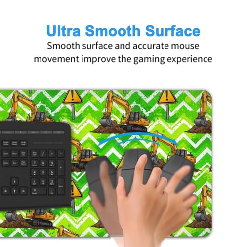 Waterproof Extended Mouse Pad Excavator Cute Construction, Keyboard Mouse Mat Anti Slip Base Desktop - color: Pattern (151), size: 29.5L x 15.8W inches
