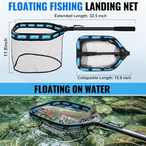 PLUSINNO Fishing Backpack with Fishing Floating Net, Fishing Gear, Tackle Boxes,Waterproof Fishing Tackle Bag, Fishing Gifts for Men - color: Camo Fishing Backpack with Tools