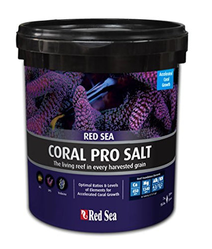 Red Sea Coral Pro Reef Salt Mix Small Bucket - Makes 55 Gallons Complete Marine Saltwater Aquarium Advanced Formula Optimal Coral Health & Stability