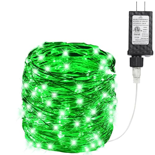 Joomer Fairy String Lights 33FT 100LED Plug in Fairy Lights Indoor, Green - color: Green, size: 100led