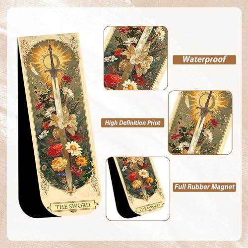 30 Pcs Tarot Fantasy Magnetic Bookmarks, Cute Magnet Book Mark Clips for Reading Women Teens Adults, Witchy Dark Romance Bookish Gifts and Page Marker Accessories - style: Tarot