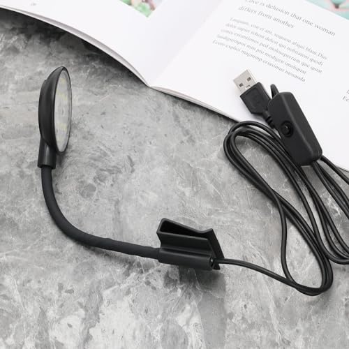 5W Mini Aquarium USB Led Light with Power Switch for Small Fish Shrimp Tank Freshwater Planted Live Plant Grow Fish Tank Clip Light Black