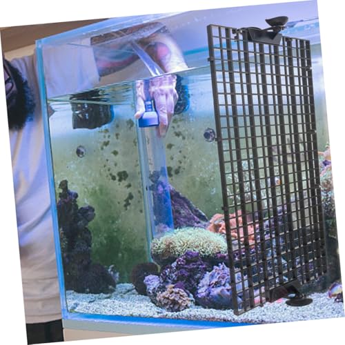 Fish Tank Divider Set with 8 Black Plastic Grid Panels and 20 Suction Cups, 30x15cm Aquarium Isolation Boards for Betta Fish Breeding and Tank Separation