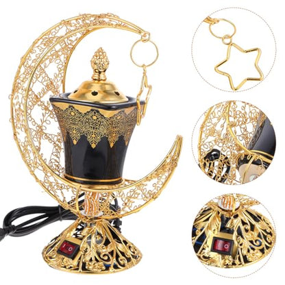 Ciieeo Electric Incense Burner Plug-in Aroma Censer Heat-Resistant Ceramic Decorative Incense Holder for Home Use Easy to Clean 8.66X7.08X3.74 Inches Us Plug