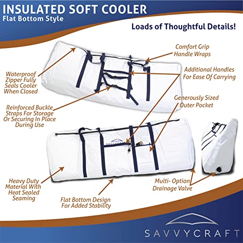Savvycraft Waterproof Insulated Fish Kill Bag, Leakproof, 72" L x 14" W x 25" H - style: Flat Bottom: 72"l X 14"w X 25"h