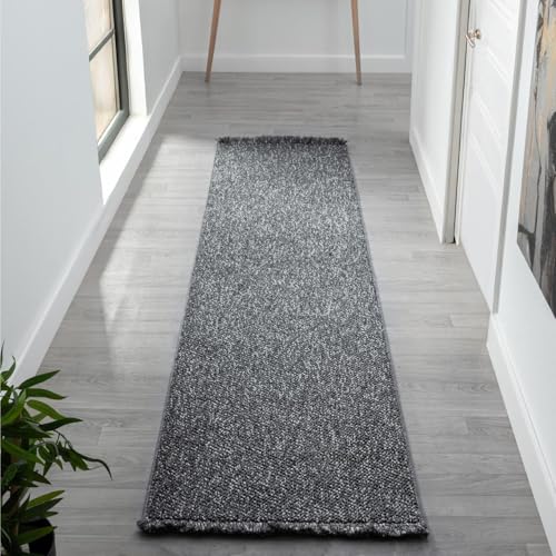 LUXE WEAVERS Machine-Woven Stain-Resistant Area Rug Smoke 2x8 - color: Smoke, size: 2' x 8' (Runner)
