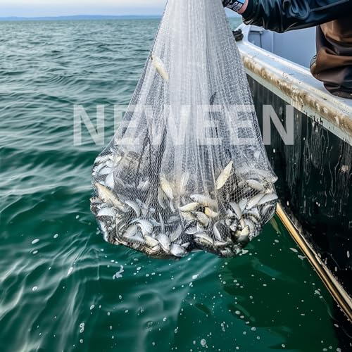Neween Cast Net for Fishing with Shrimp Cage, American Freshwater Saltwater 3/4/5/6/7/8/9/10Ft Radius Casting Net Bait Trap Fish, Heavy Duty Zinc Sinker, 3/8 Inch Mesh Size - style: 9ft (270cm) Radius