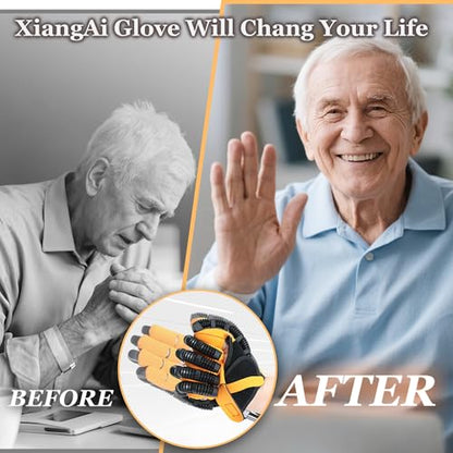 8th Generation Robotic Hand Glove For Stroke Rehab,Stroke Therapy Equipment For Adults, Hand Exercisers For Therapy, 4 Modes, Adjustable Intensity, Touch Panel. - size: Right Hand, Size-M