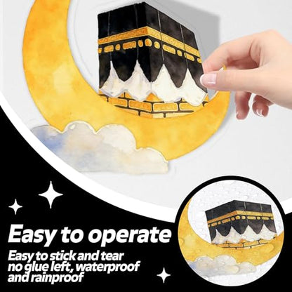 Umrah Mubarak Decal Umrah Mubarak Decorations Happy Eid Party Decorations for Balloon Arch Sticker