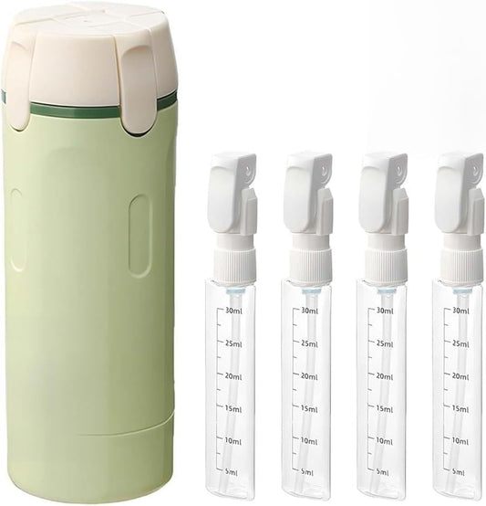 4-in-1 Travel Dispenser Bottle,4 Pack 30ML Travel Bottles for Toiletries, Leak Proof Travel Size Containers (Green) - color: Green