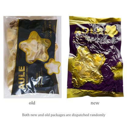 AULE Party Balloons Pack of 42 - Metallic Gold Balloons & Gold Confetti Balloons and 64ft Ribbons - 12 Inch Balloons Decorations Set - color: Gold