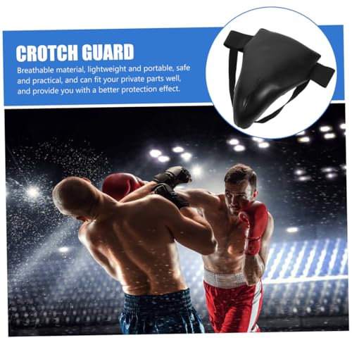 ibasenice Professional Groin Protector for Men, Comfortable Black L Size Crotch Guard for Boxing Muay Thai Taekwondo MMA Martial Arts Training