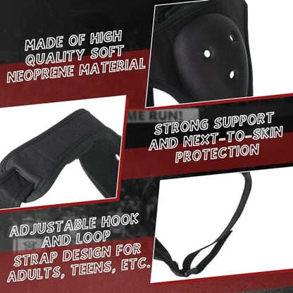 Jerify 2 Pcs Wrestling Headgear for Kids Youth Soft Grappling Headgear Wrestling Adjustable Ear Guard Protective(Black) - color: Black