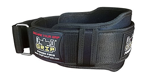 Grip Power Pads Gym Weight Lifting 6" Wide Neoprene Double Belt for Men Back Lumber Support Fitness Exercise Bodybuilding - size: 2X-Large 45" - 48.5"