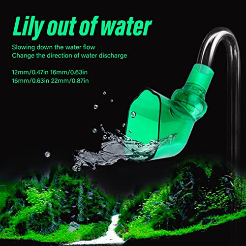 HEEPDD Aquarium Lily Pipe Outflow, Fish Tank Filter Water Outflow for Aquarium Planted Tank Aquascaping Filter