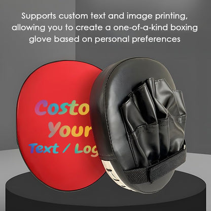 Custom Boxing Punching Mitts Personalized Training Boxing Hand Pads Customized Kickboxing Focus Pads Mitts Muay Thai - color: Blue