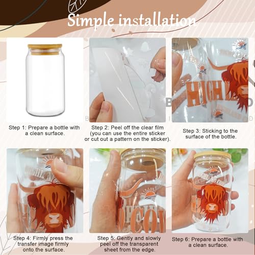 Rngmsi 10 Sheets Spring Flower UV DTF Cup Wrap for 16oz UV DTF Stickers | Wildflower Butterfly Uvdtf Decals, Floral Rub on Transfers, for Glass Cups DIY Crafts, Waterproof, 9.45x4.33 in - style: Spring Flower