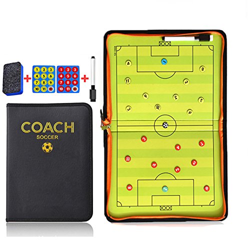 Pure Vie Portable Magnetic Soccer Coaching Board Football Tactics Clipboard | Soccer Strategy Whiteboard for Coaches Training and Matches, Dry Erase Board with Magnet, Pen Football Sport Coach Must Haves - color: 16.54'' X 11.02''
