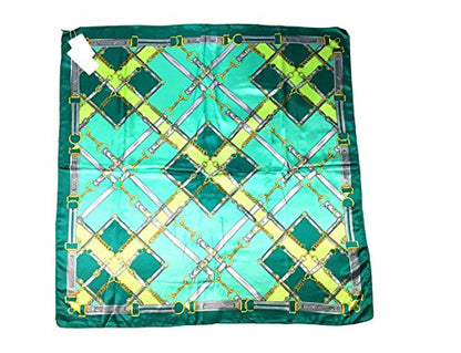 YOUR SMILE Silk Like Scarf Women's Fashion Pattern Large Square Satin Headscarf Headdress - color: 133