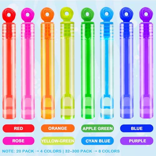 Bulk Neon Mini Bubbles Party Favors for Kids 100 Pack, Small Non Candy Treat Goodie Bag Stuffer Toys Gifts Bulk for Toddler, End of Year School Classroom Carnival Prize for Fourth of July Parade Throw