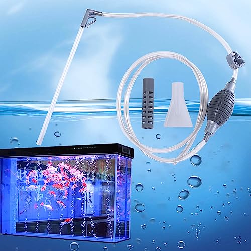 Aquarium Water Change Tools with Filter Nozzle, Aquarium Siphon Semi-Automatic Water Change Changer, Water Pump Cleaner for Fish Tank