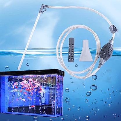 Aquarium Water Change Tools with Filter Nozzle, Aquarium Siphon Semi-Automatic Water Change Changer, Water Pump Cleaner for Fish Tank