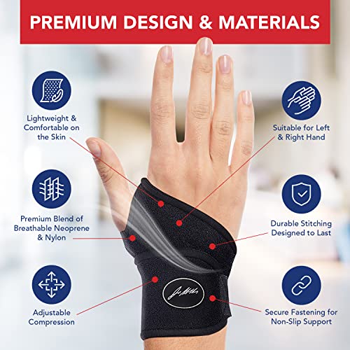 Doctor Developed Wrist Brace, Wrist Wraps for Carpal Tunnel Arthritis, Tendonitis, Hand Support, Ideal for Fitness, Weightlifting - Handbook Included (Wrist Brace 1 Pack) - style: Wrist Brace - Medium