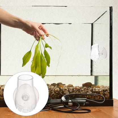 TOYANDONA Fish Tank Feeding Cup Aquarium Glass Fish Food Container Worm Feeder for Feeding