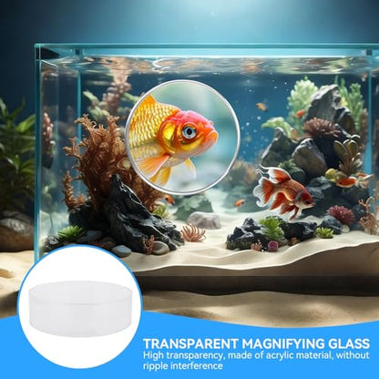 Clear Acrylic Coral Viewer, Aquarium Fish Photograph Cylinder Fish Tank Coral Observe Lense Magnifier Fish Tank Accessory for Viewing Coral and Taking Pictures(250mm)