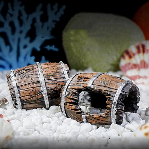 Resins Aquariums Scenery Small Weathered Barrels for Creating Underwater Landscape Fishes Tanks Accessory Pet Fishes Tanks Decoration