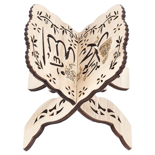 UNICRAFTALE 2 Sets Muslim Quran Rehal Carved Wood Book Stand