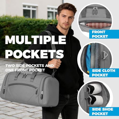 Uarition Mens Gym Bag, 55L Large Sports Duffle Bags, Workout Bags Lightweight, Dark Grey - color: Dark Grey