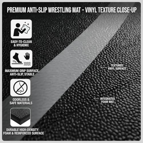 Flexi-Roll Portable Training Mat – 10ft x 5ft Professional Wrestling Flooring for Home Gym & Martial Arts – Quick Setup Padded Mat for MMA, Judo, BJJ and Functional Fitness