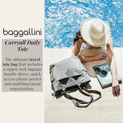 Baggallini Women's Carryall Daily Tote - color: Midnight Blossom Print