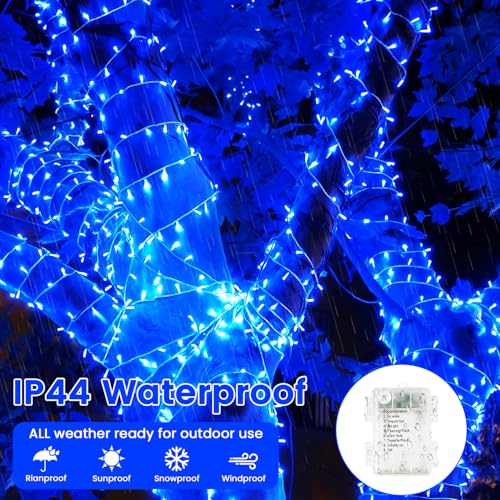2 Pack 200 LED Battery Operated String Lights, Twinkle Fairy Lights Blue - color: Blue, size: 2PK(100LED)