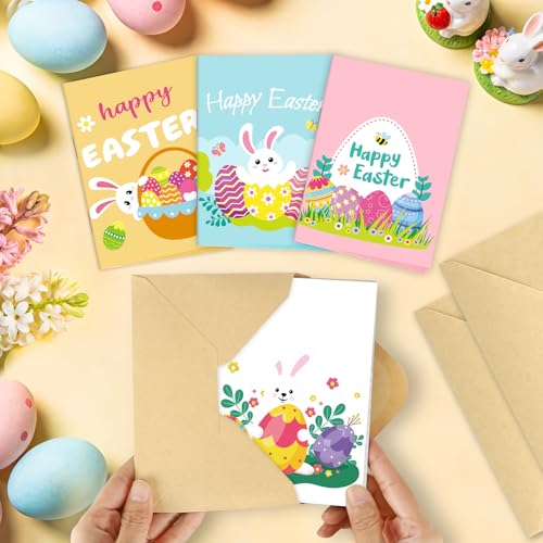4 Sets Easter Gift Card Book, Happy Easter Money Holder Cards with Envelopes, Spring Bunny Gift Card Booklet Organizer for Family, Friends - color: Easter.Book
