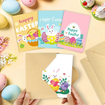 4 Sets Easter Gift Card Book, Happy Easter Money Holder Cards with Envelopes, Spring Bunny Gift Card Booklet Organizer for Family, Friends - color: Easter.Book