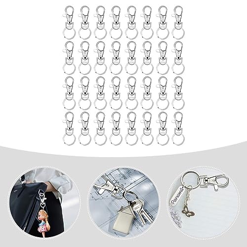 160pcs Rotation Lobster Claw Clasps Set Key Rings Swivel Keychain Accessories for Bags and DIY Projects