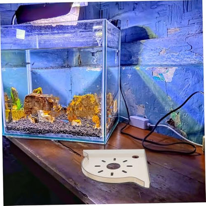 CHILDWEET Triangle Fish Tank Corner Shelf Space Saving Storage Organizer for Aquariums Multi Functional Desktop Divider for Fish Food and Supplies Elegant Transparent Design