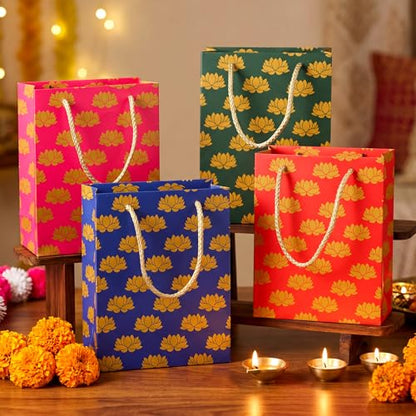 Lincia 16 Pcs Indian Return Gift Bags for Pooja Diwali Festival, Classic - style: Classic
