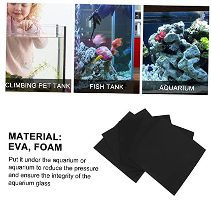 Totority 5pcs Aquarium Insulation Pad Non-Skid Shock-Absorbing Fish Tank Cushion Thickened Black Pad for Leveling and Heat Resistance Under Tank Mat
