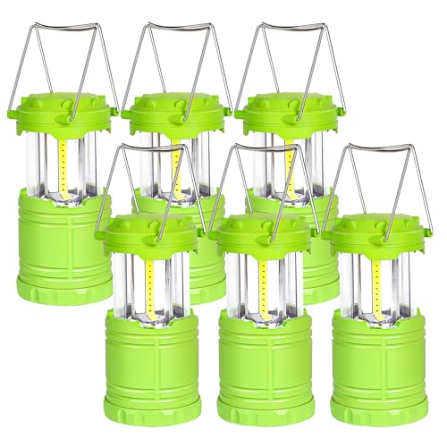 6-Pack Mini LED Green Camping Lantern